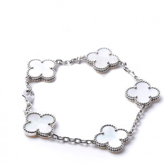 Van Cleef inspired Silver Clover Bracelets 15mm Collection
