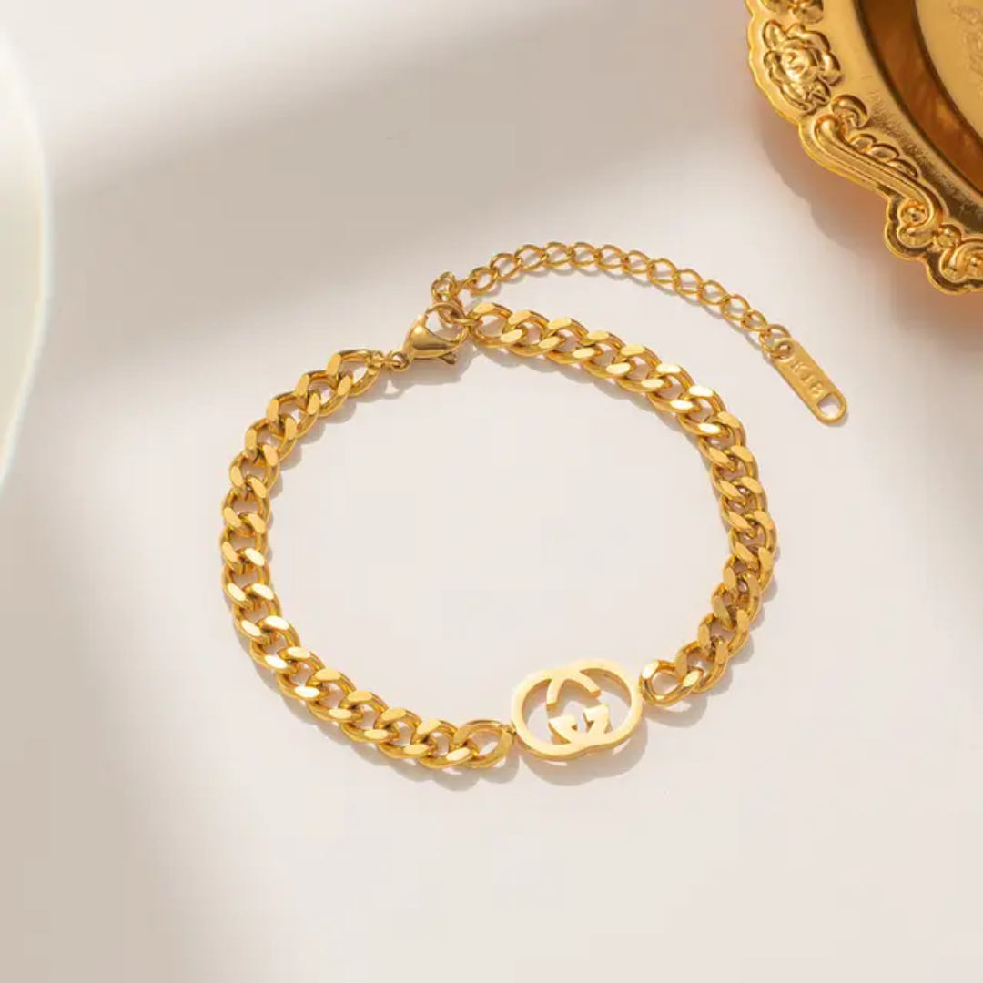 Gucci inspired cuban bracelet