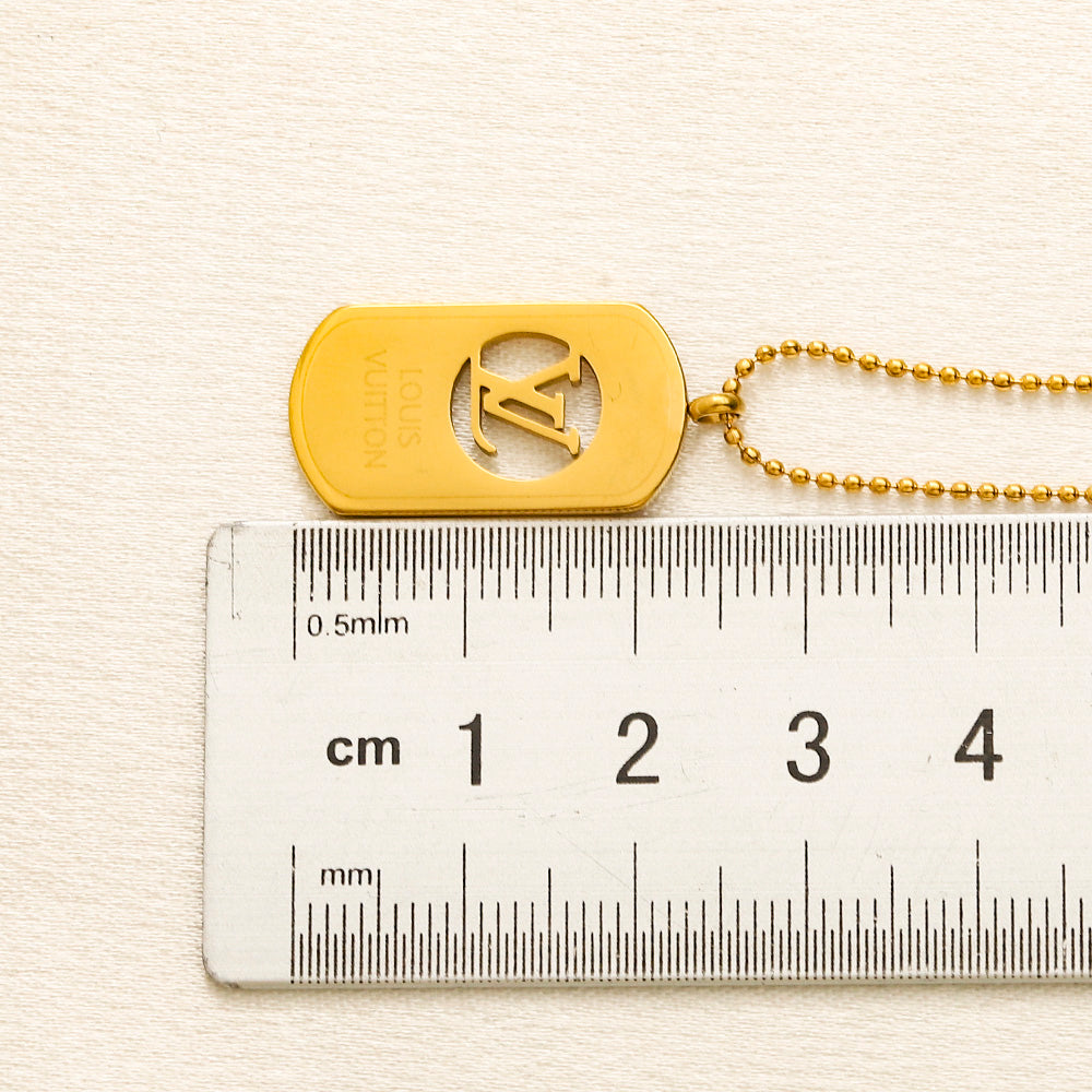 LV inspired Dog Chain Necklace