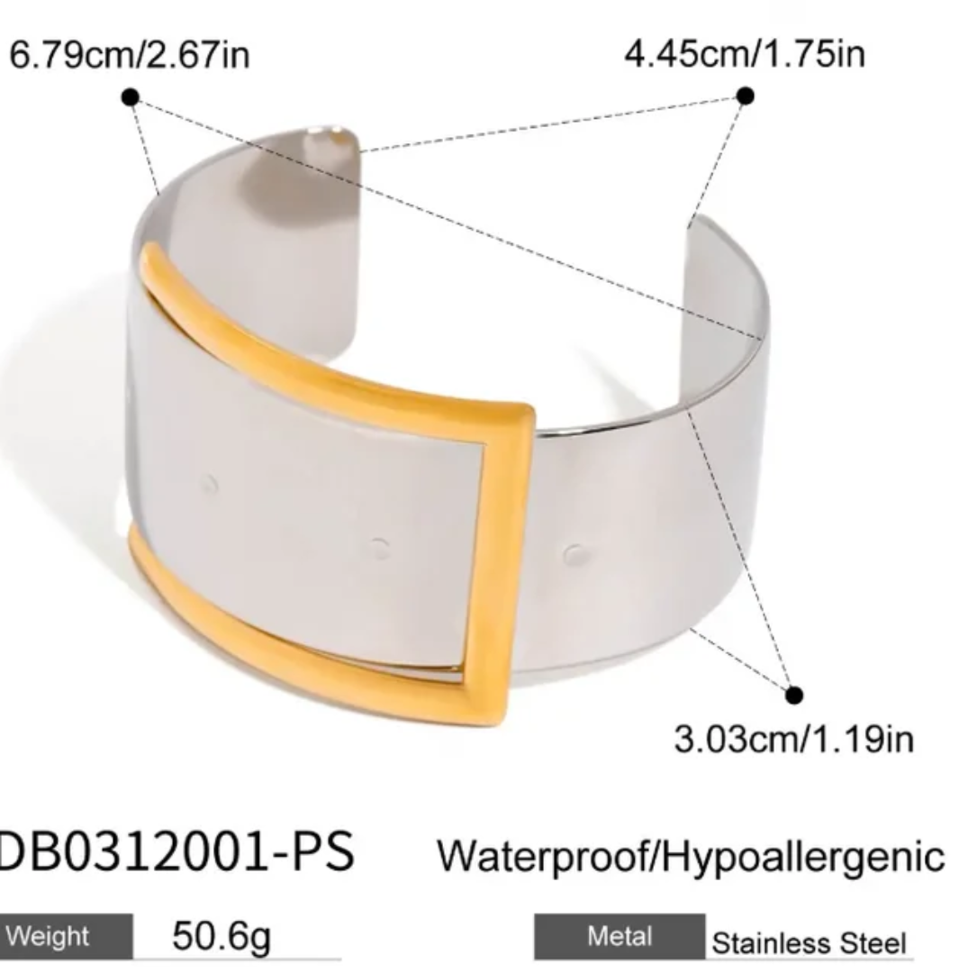 Stainless Steel Buckle Cuff Bracelet