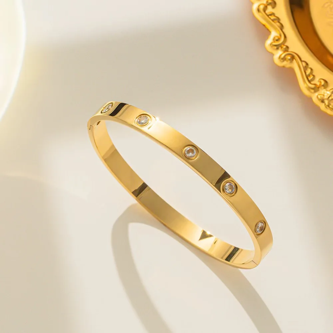 10 Diamond Stainless Steel Bangles