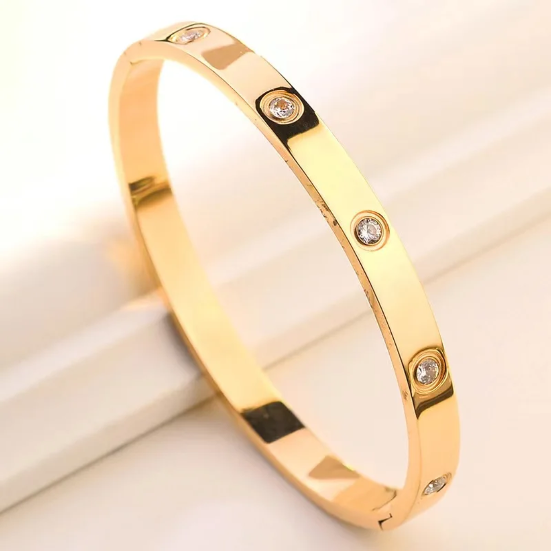 10 Diamond Stainless Steel Bangles