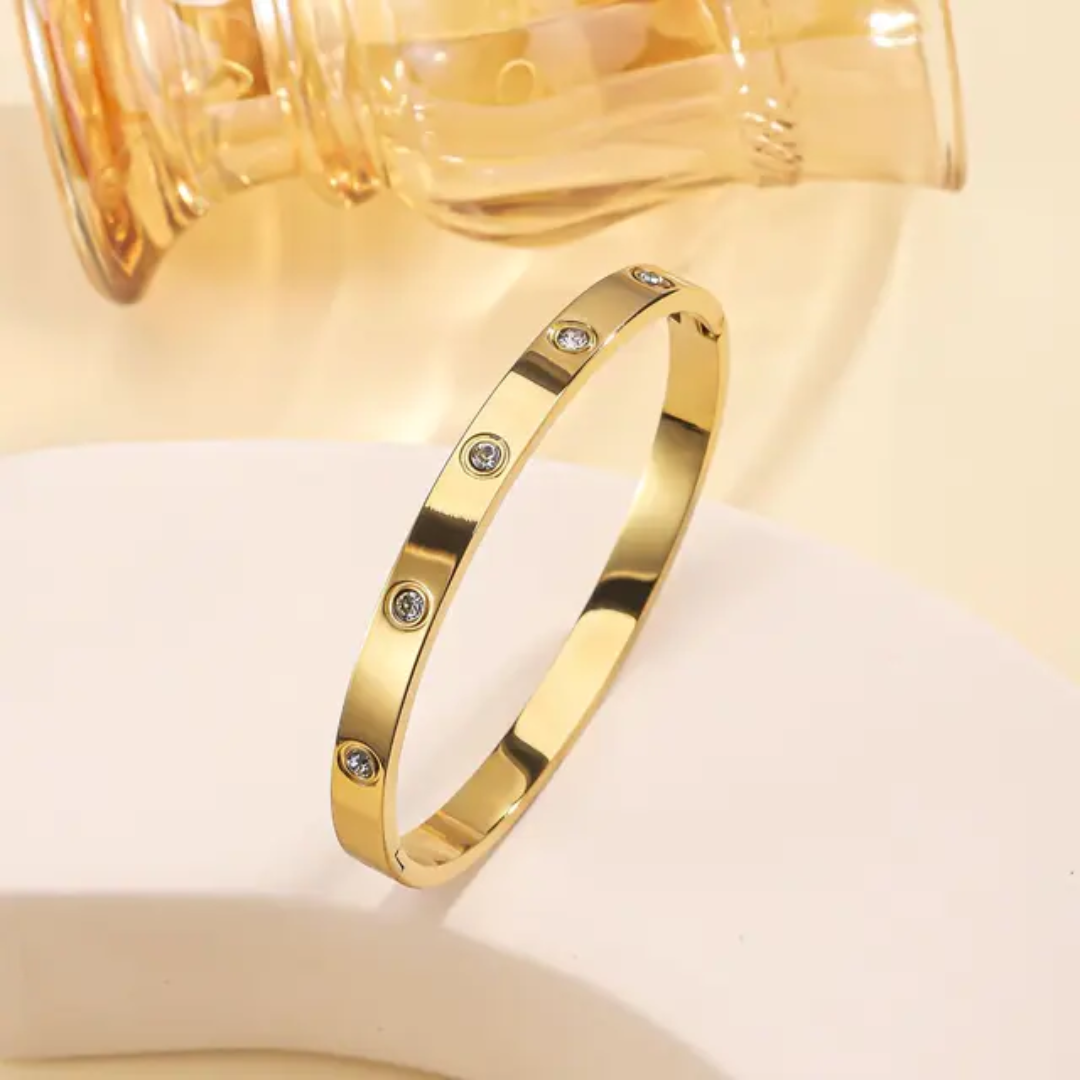 10 Diamond Stainless Steel Bangles