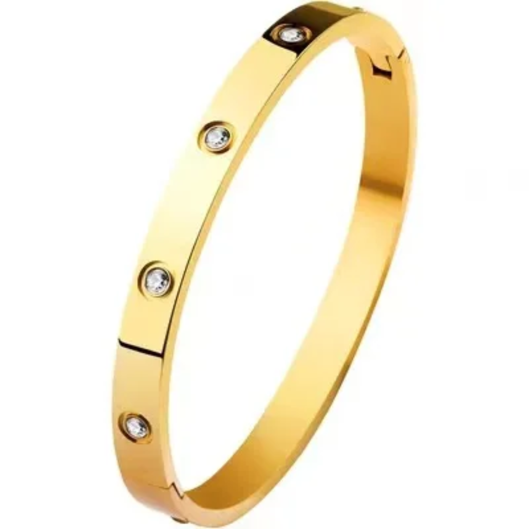 10 Diamond Stainless Steel Bangles
