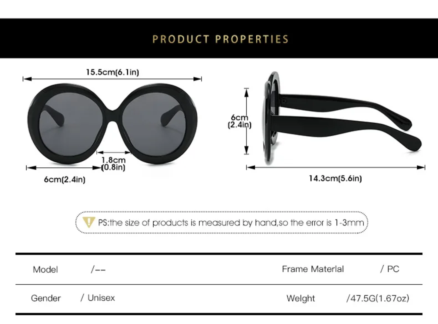 Round Oversize Sunglasses