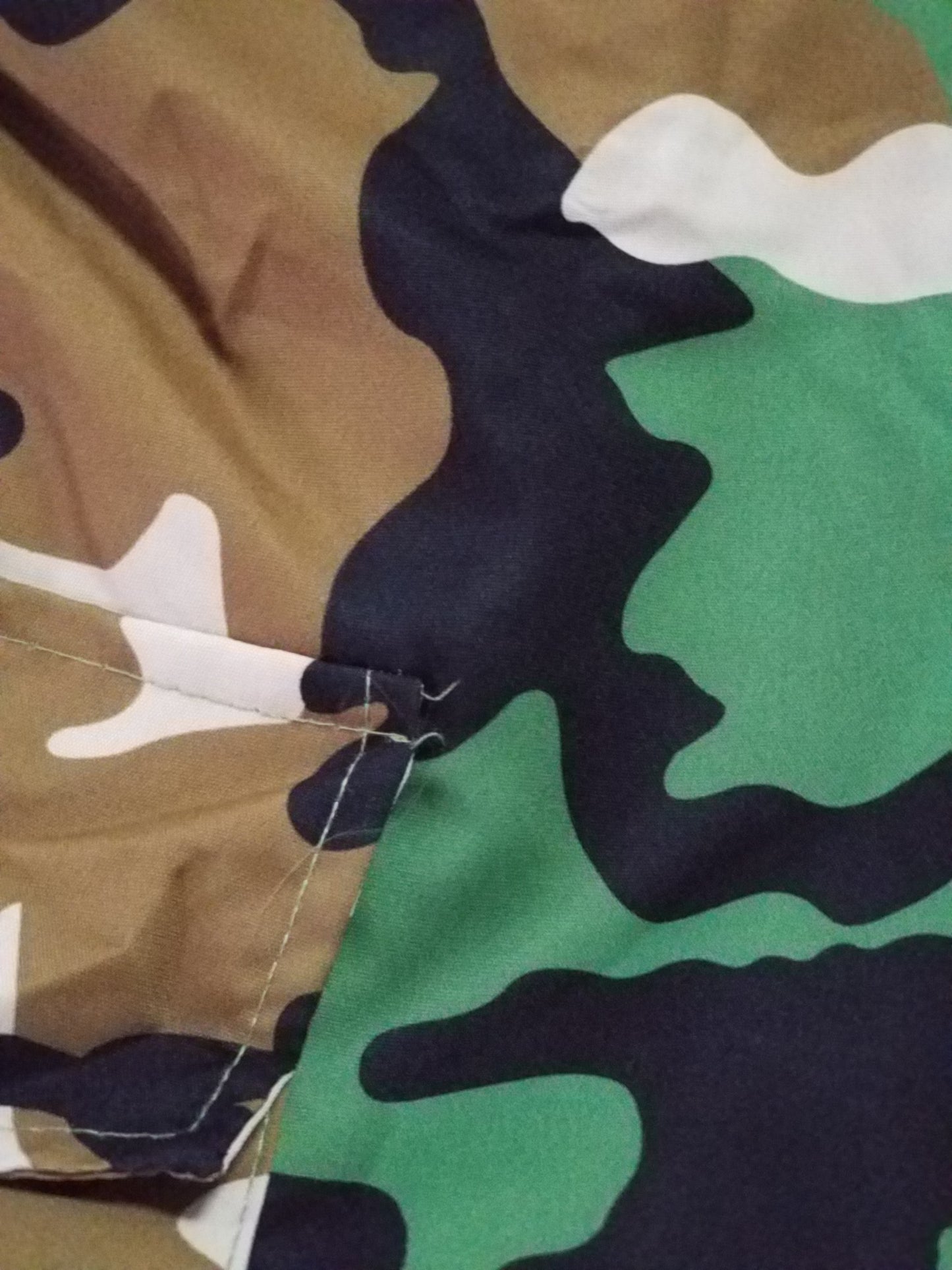 Camo print off shoulder jumpsuit