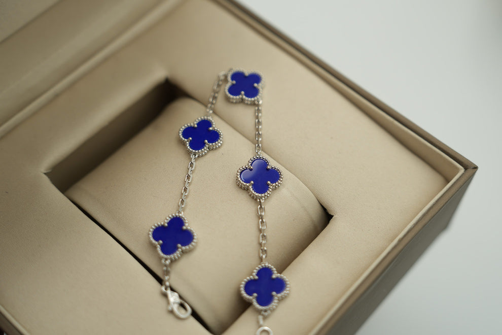 Van Cleef inspired Silver Clover Bracelets 15mm Collection