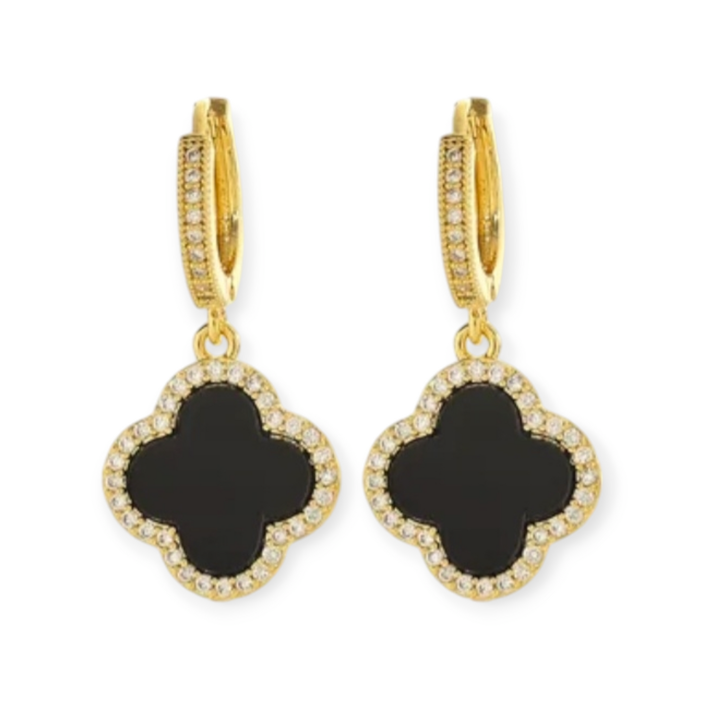 4 leaf Clover drop earring