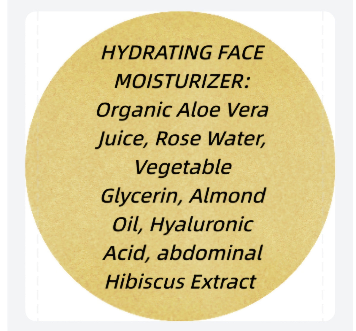 Hydrating Face Moisturizer