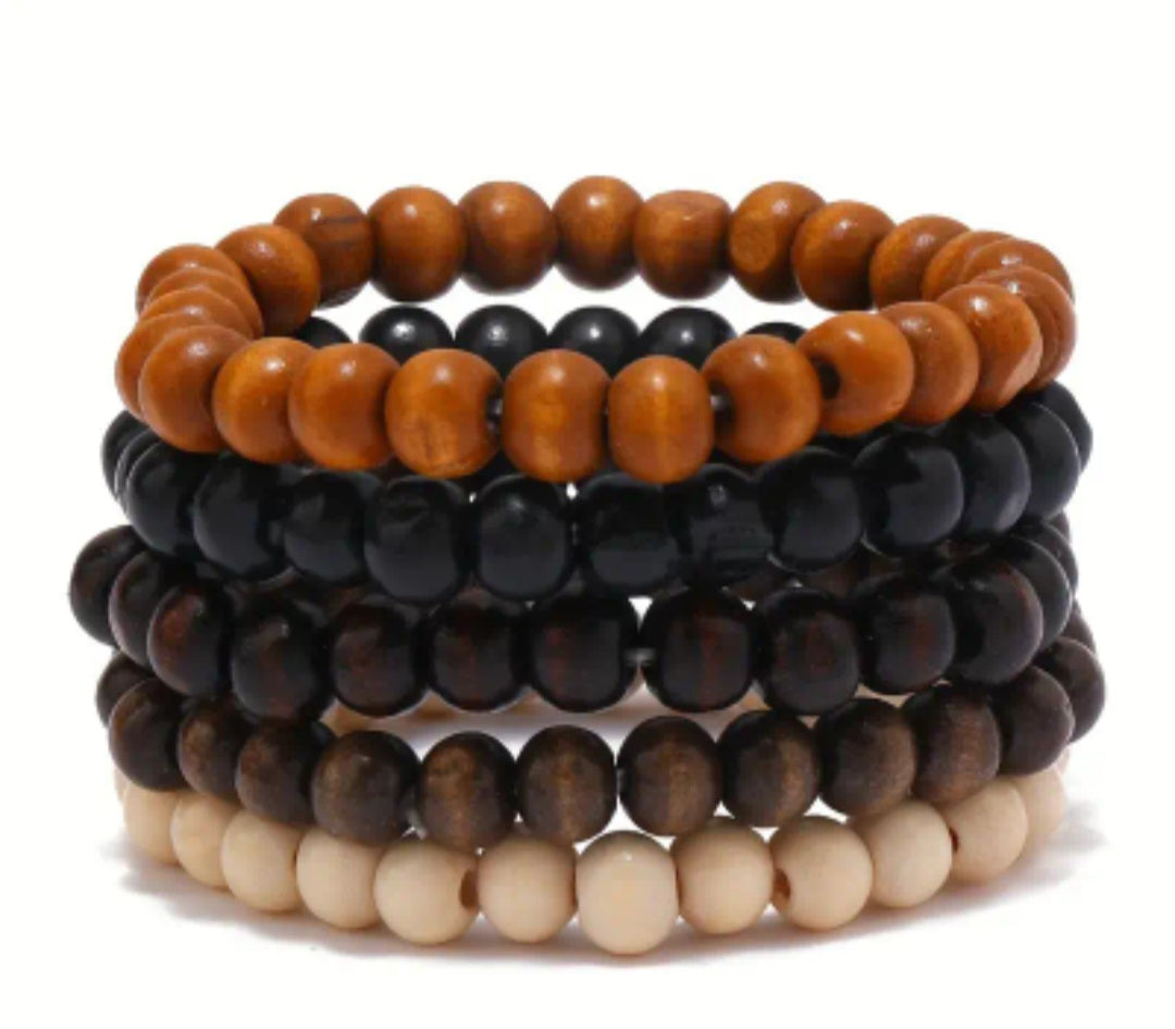 Men Wooden beeded bracelet