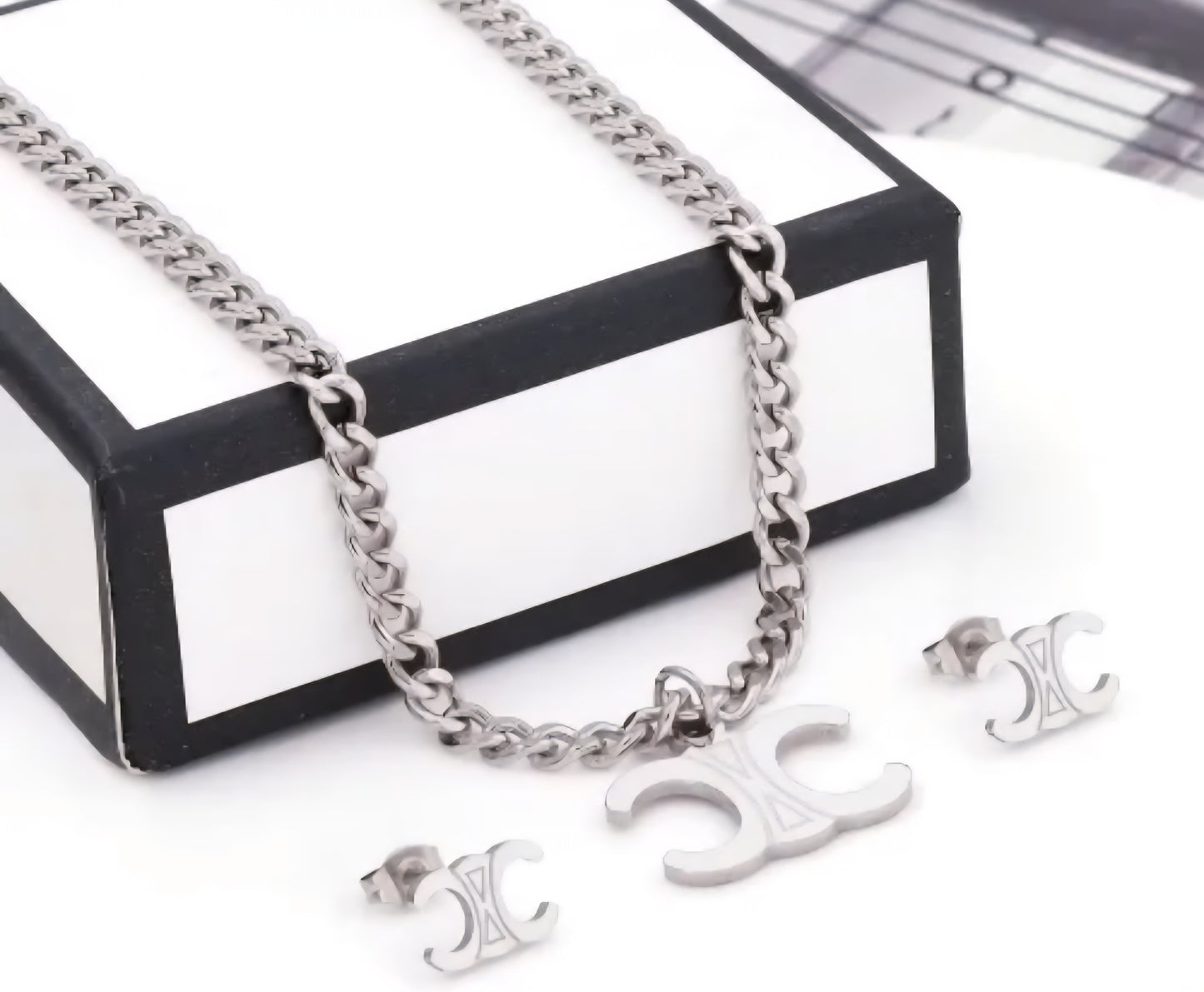 Céline inspired cuban necklace