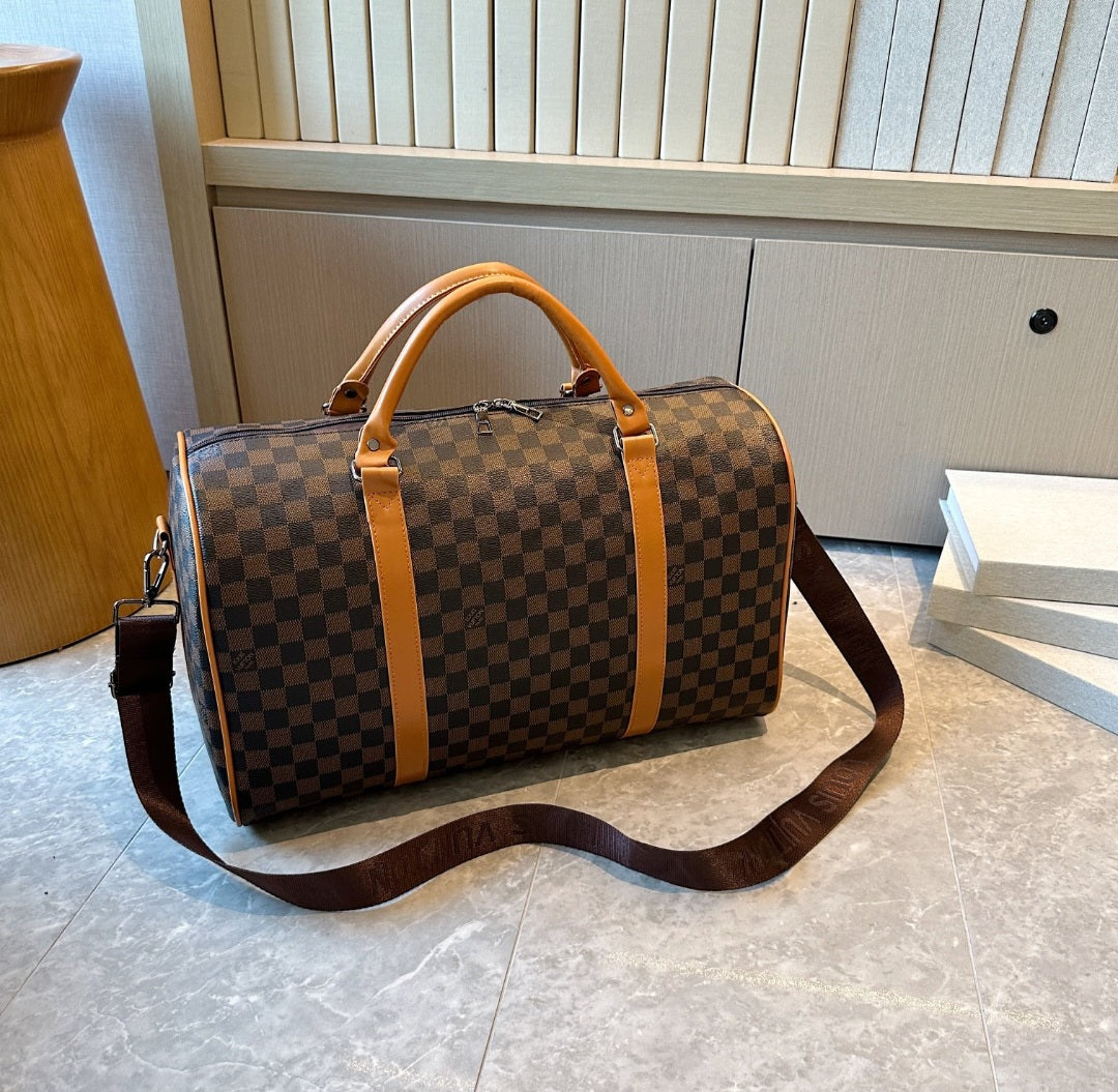 LV Signature and Van Cleef Designer Inspired Duffle Bag