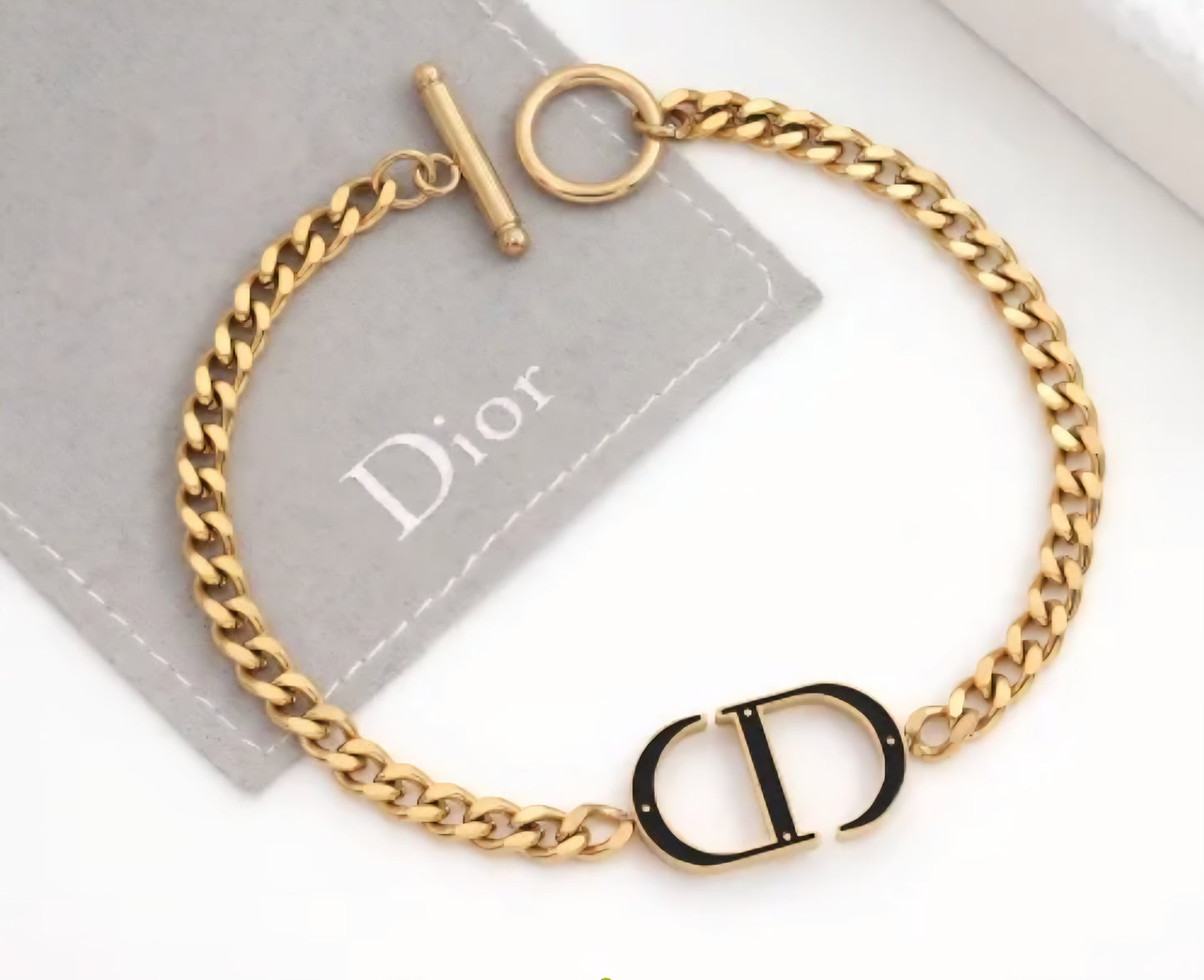 Christian Dior inspired Cuban Bracelet