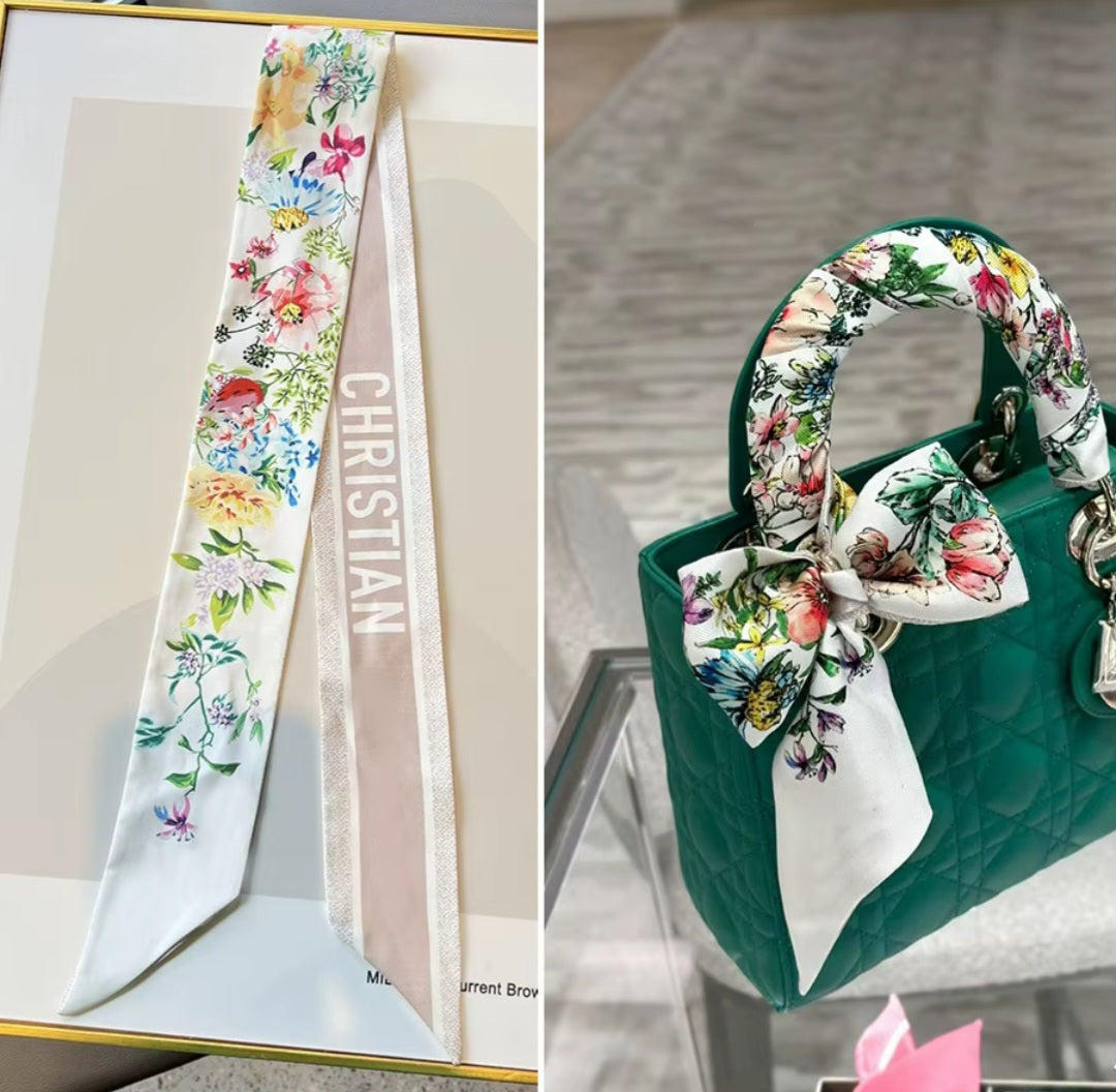 Christian Dior Ribbon Twill Scarves