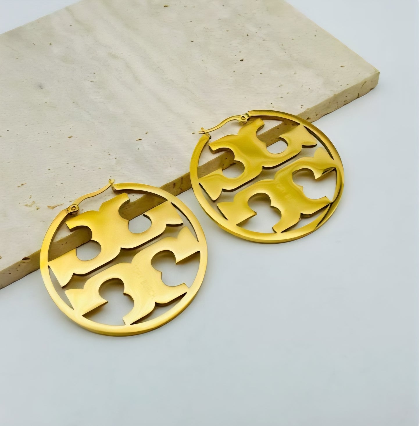 Tory Burch inspired Hoop Earrings