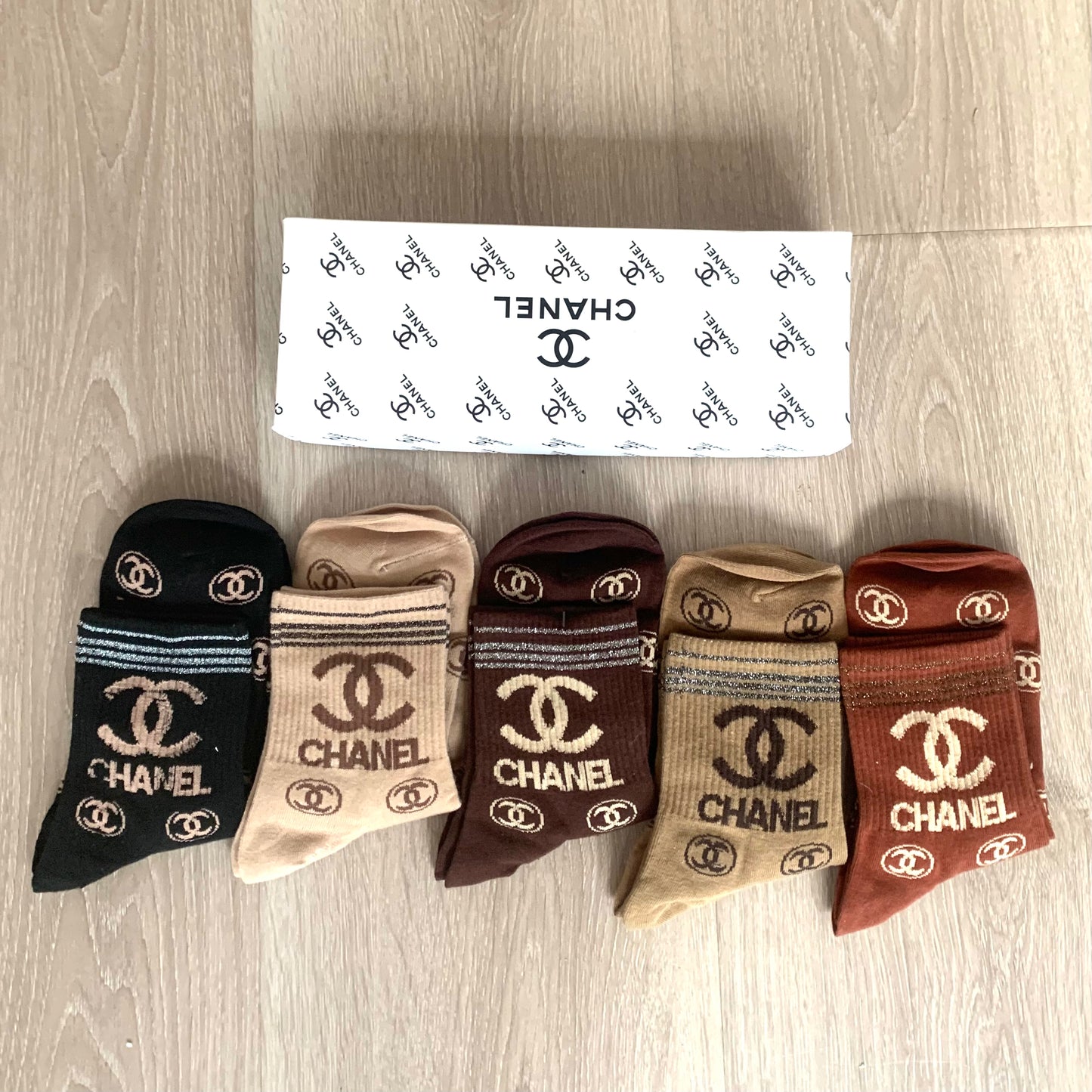 Chanel inspired socks set