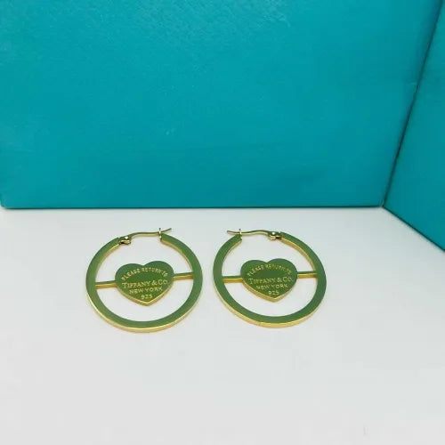 Tiffany inspired Heart Hoop Earrings