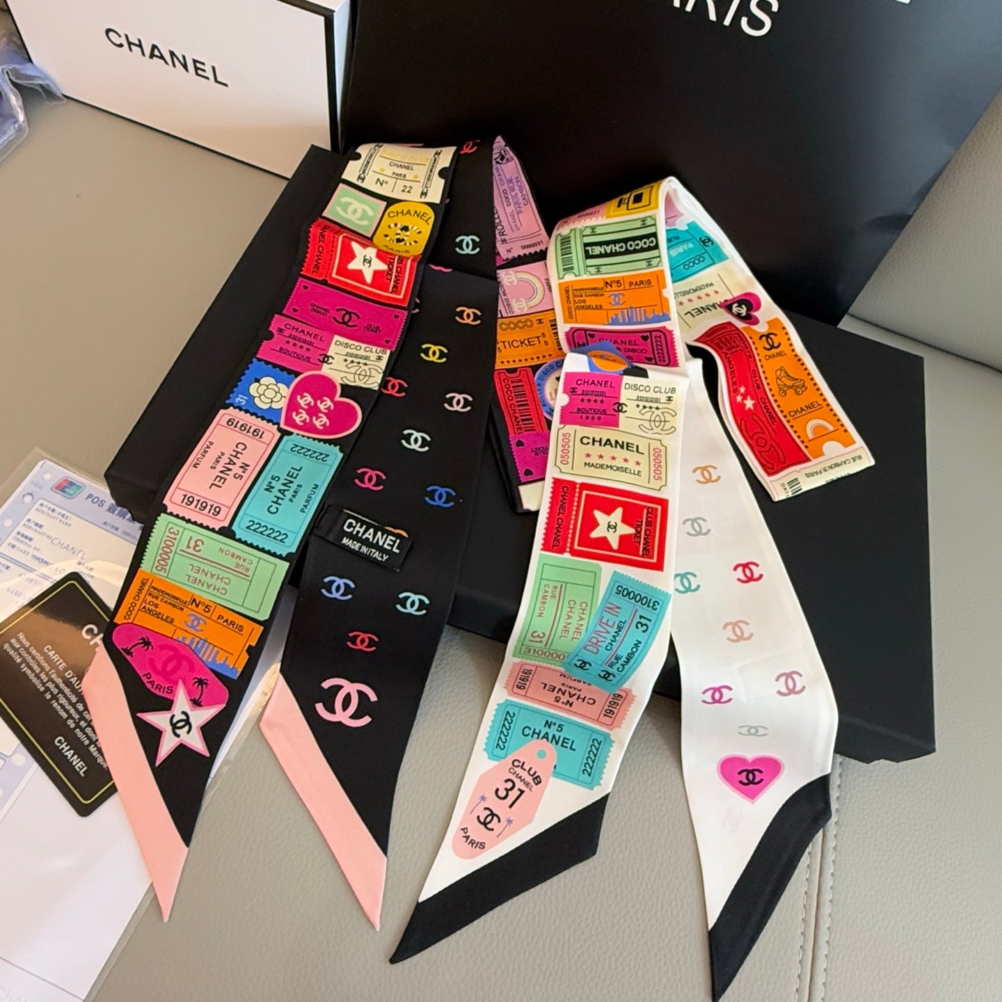 Chanel inspired Twill scarves