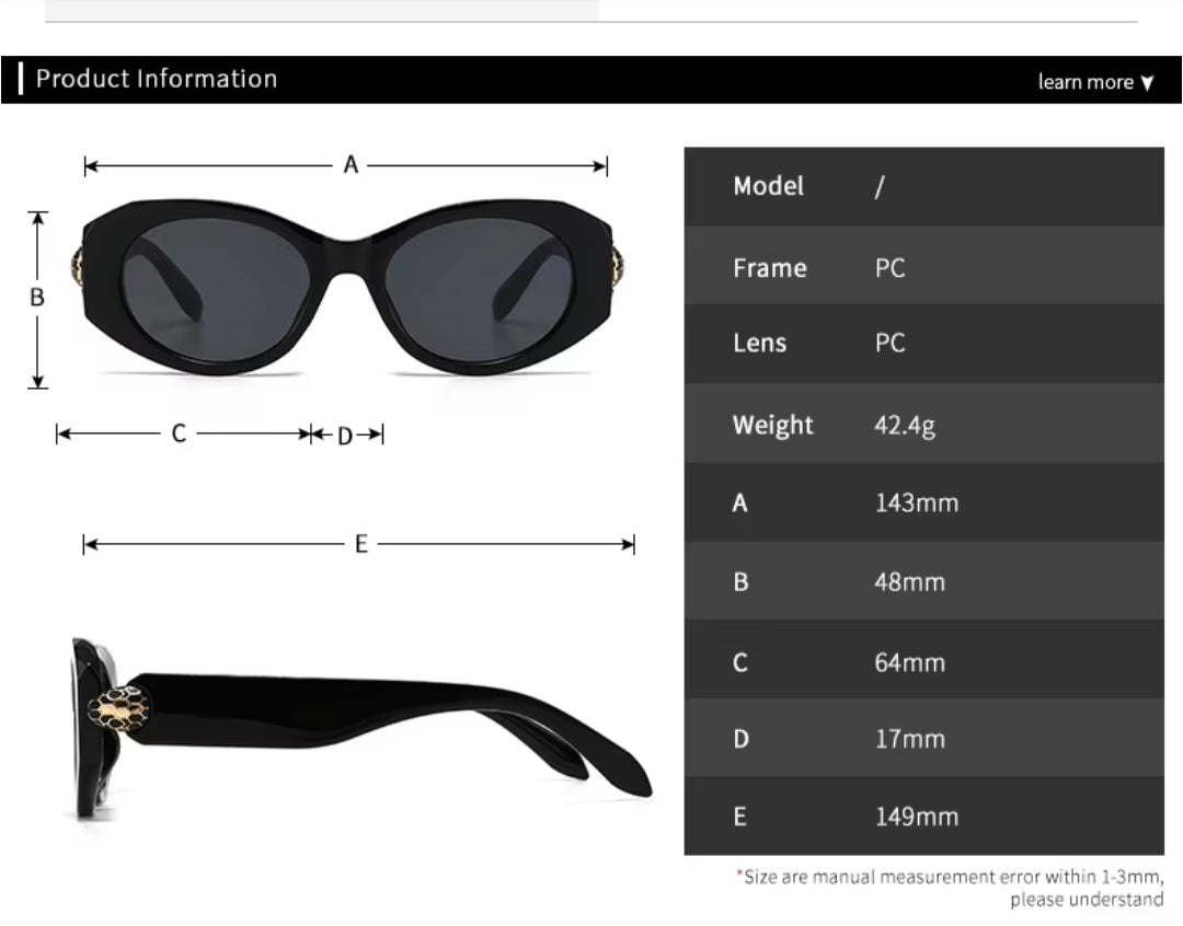 Women snake head sunglasses