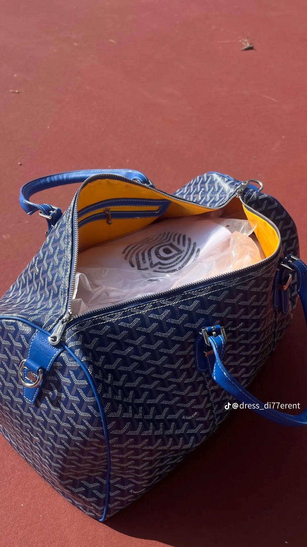 Goyard Inspired Duffle Bag