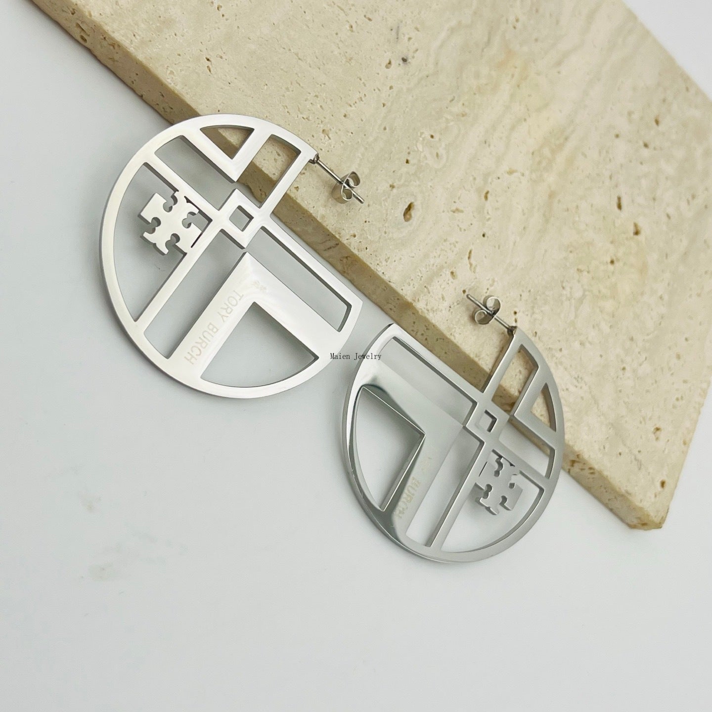 Tory Burch inspired Hoop Earrings