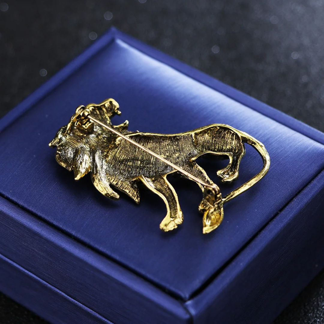Lion brooch
