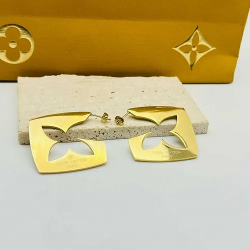 LV Designer Inspired Clover Earrings