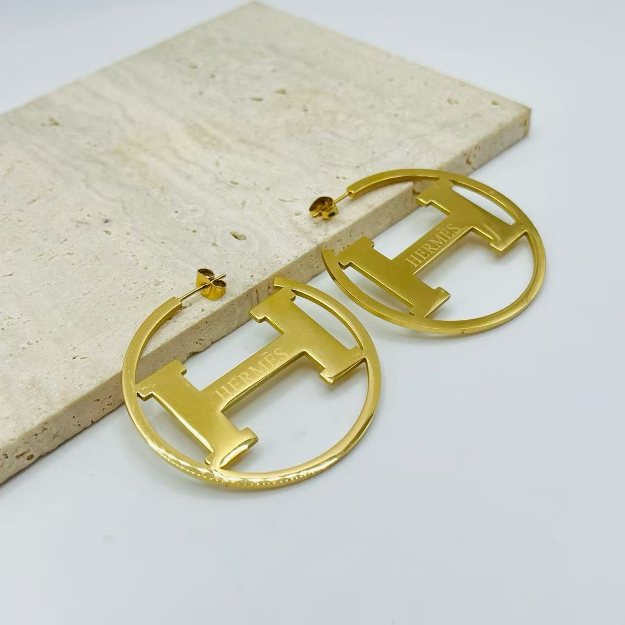 Hermès inspired Hoop Earrings
