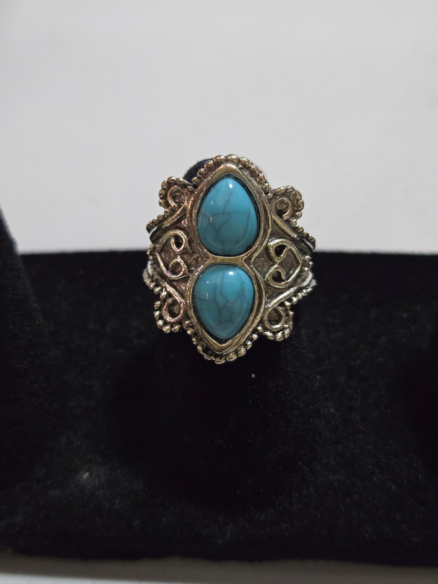 Boho Vintage inspire Turquoise Rings