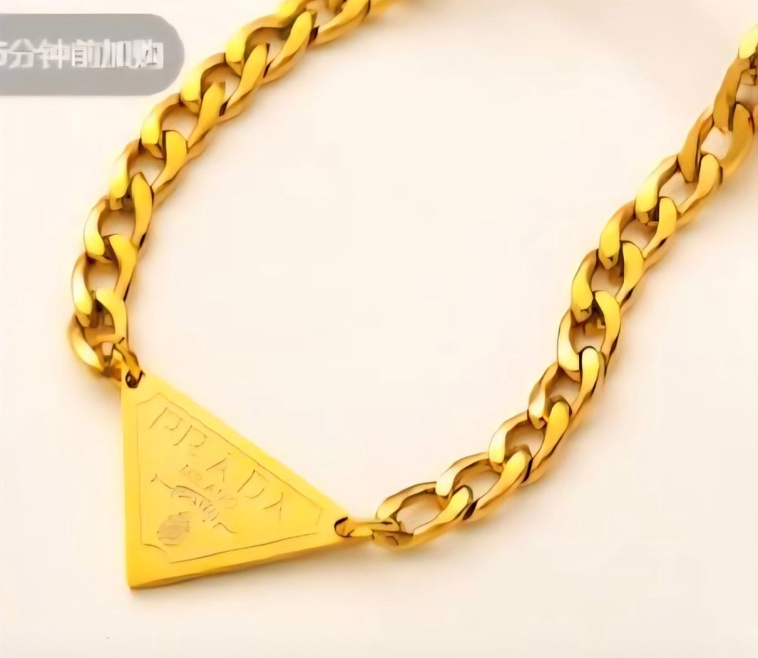 Prada Inspired Cuban Necklace