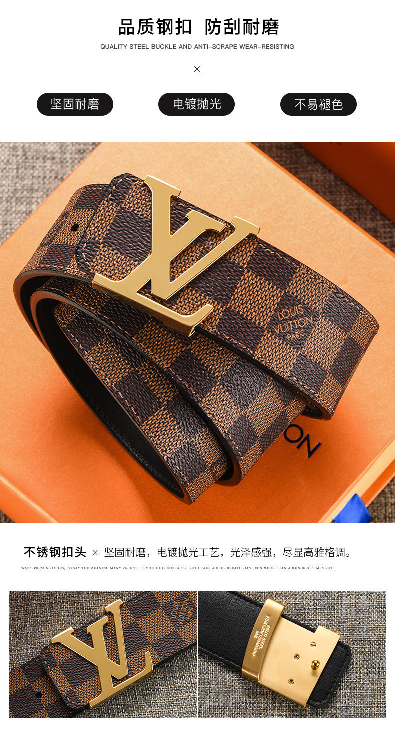 LV Damier Ebene Designer Inspired Belt