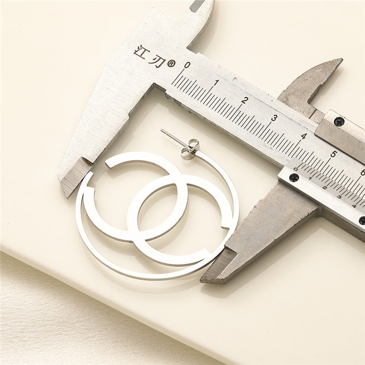Chanel inspired Hoop Earrings