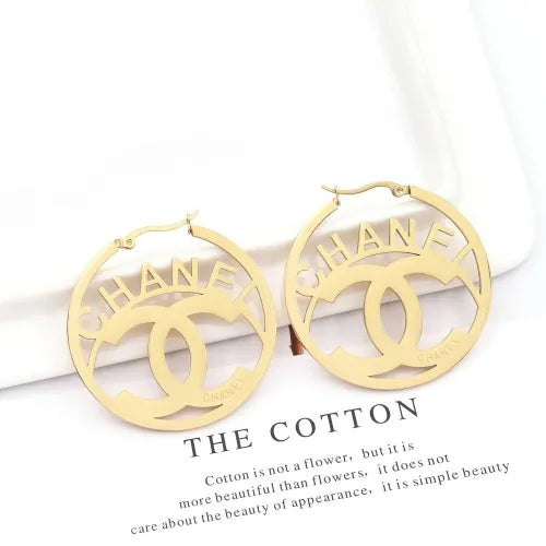 Chanel inspired Hoop Earrings