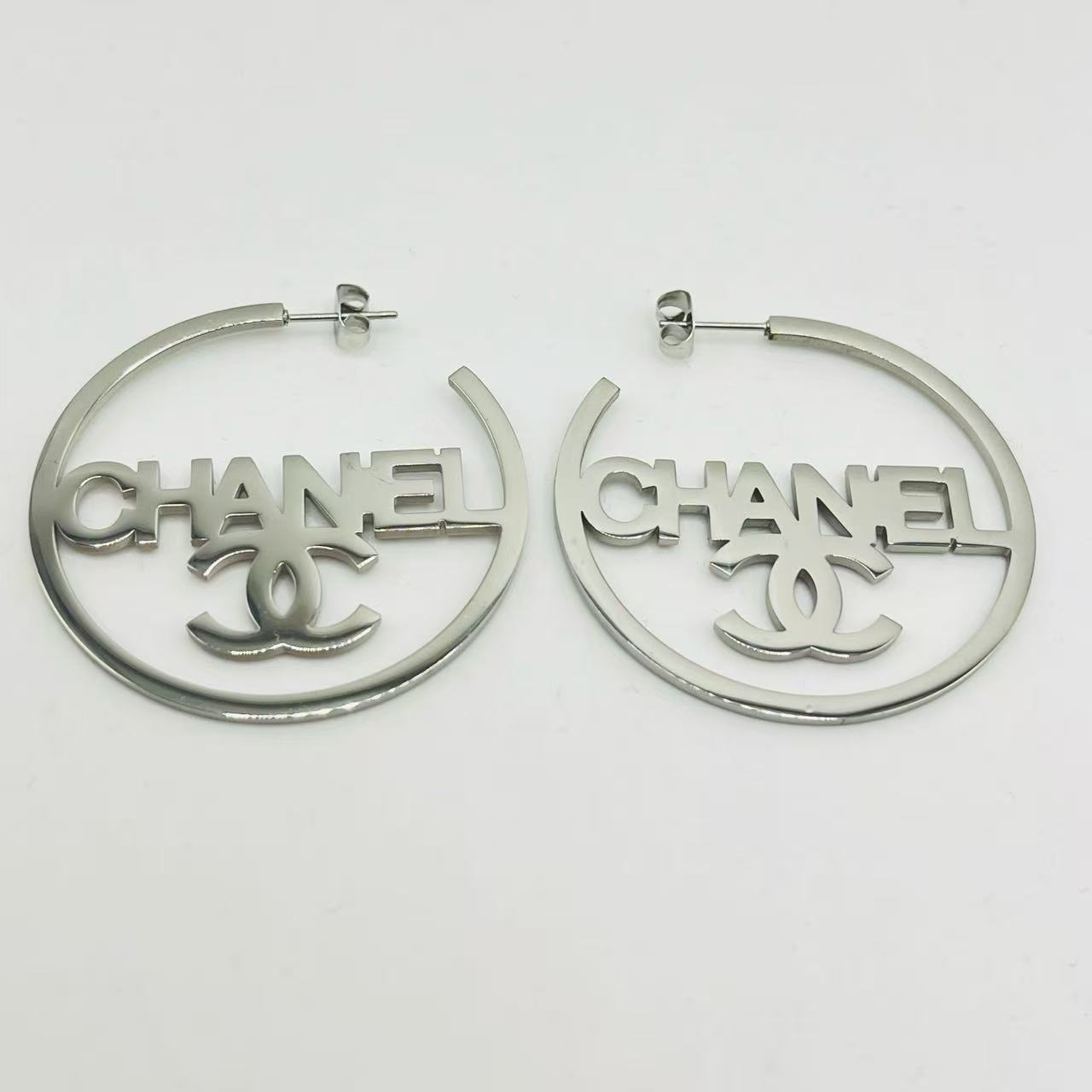 Chanel inspired Hoop Earrings