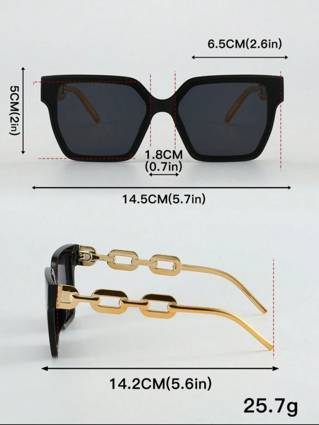 Square vintage style sunglasses