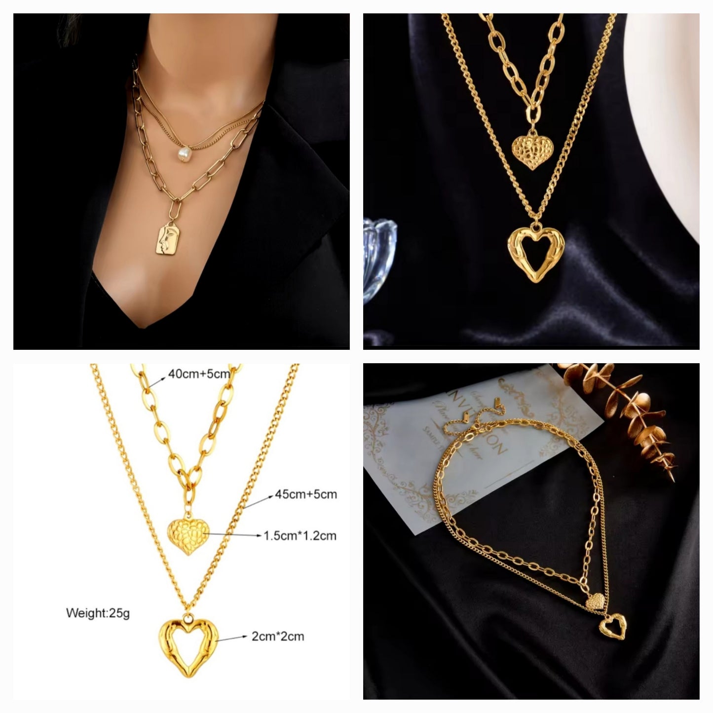 Stackable necklace set