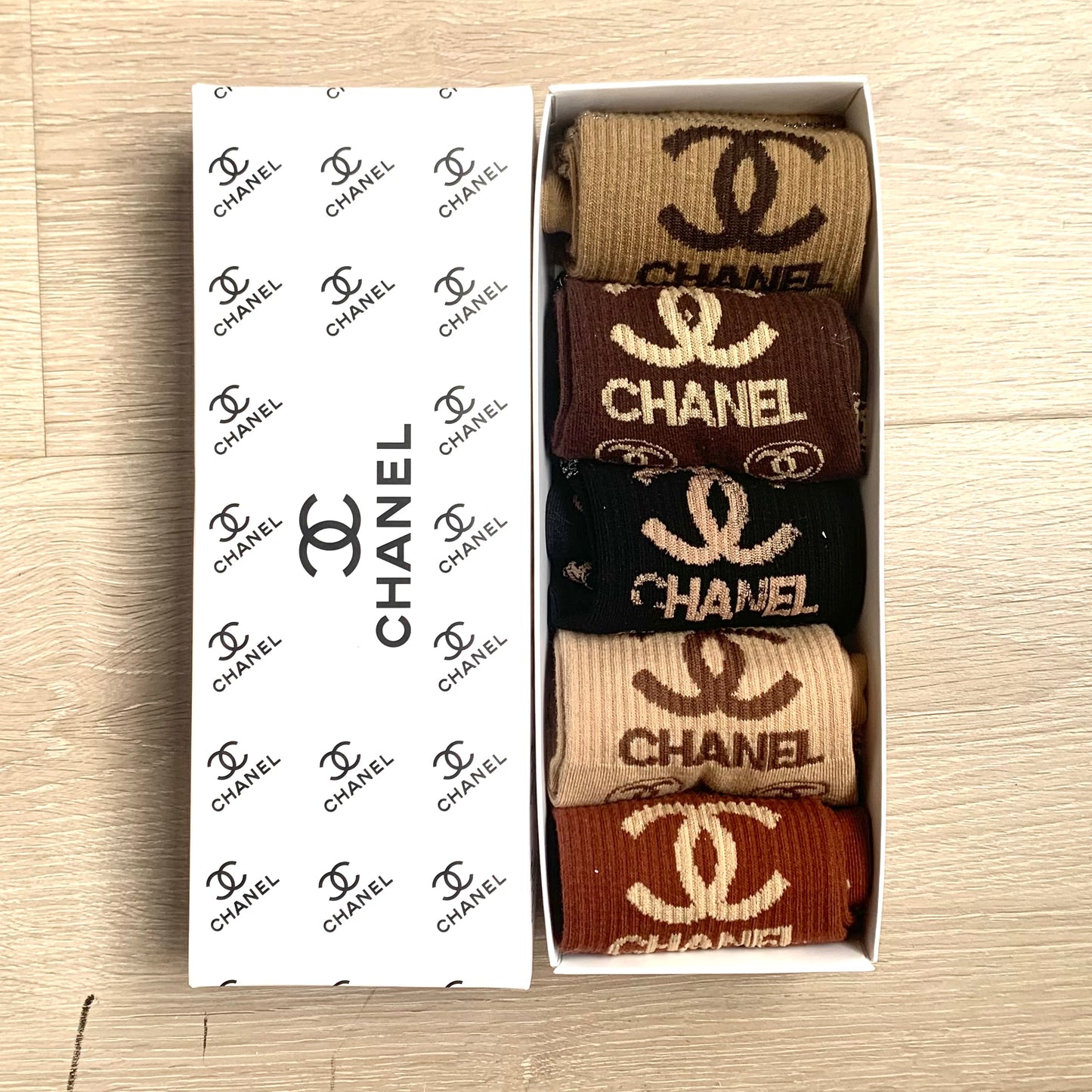 Chanel inspired socks set