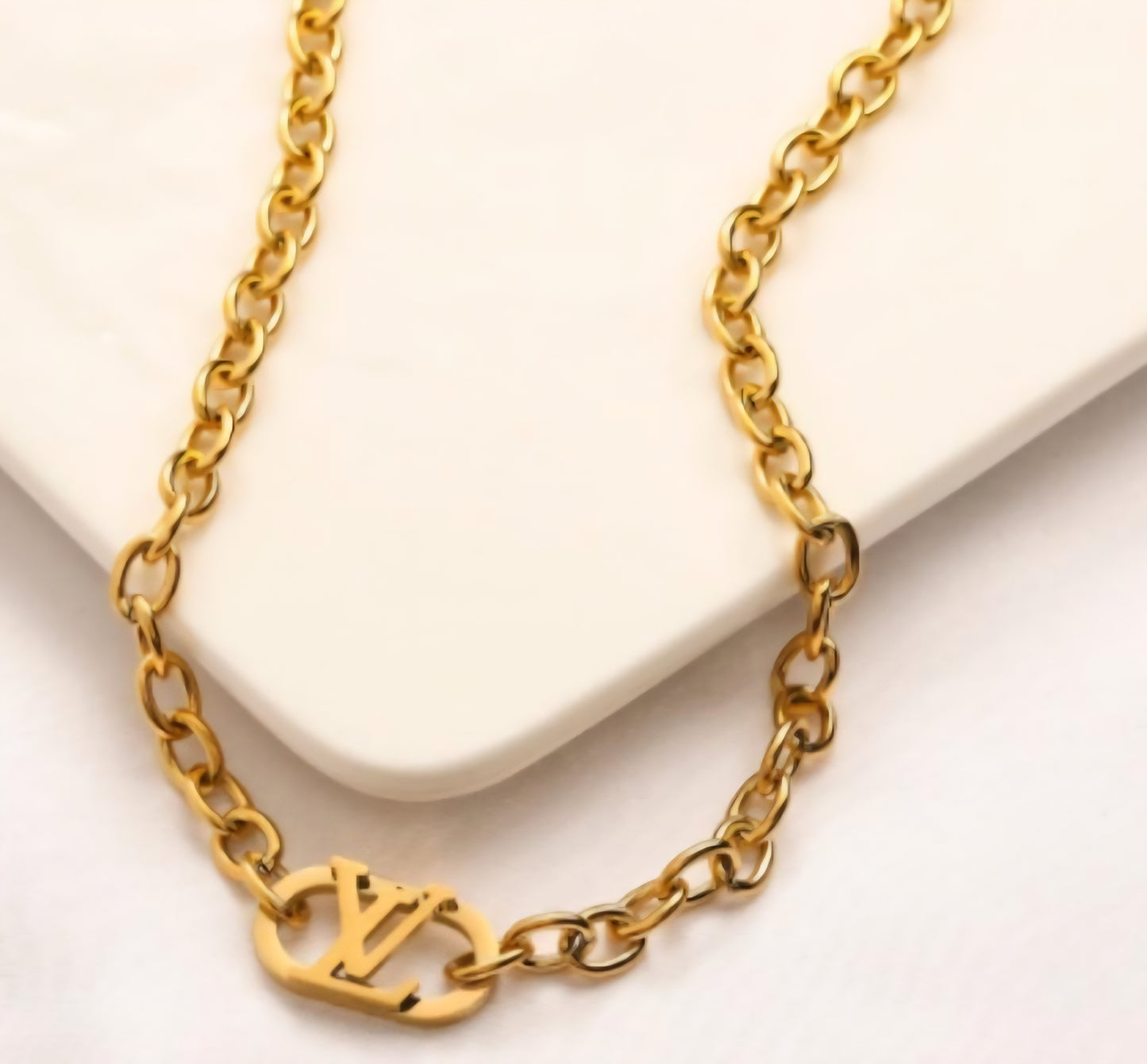 LV Designer Inspired Chain Link Necklace