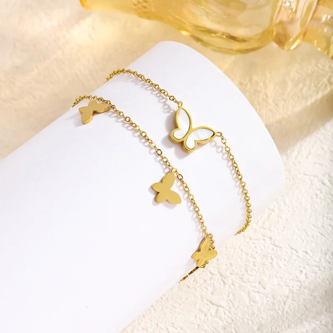Van Cleef inspired Butterfly Collection Anklets