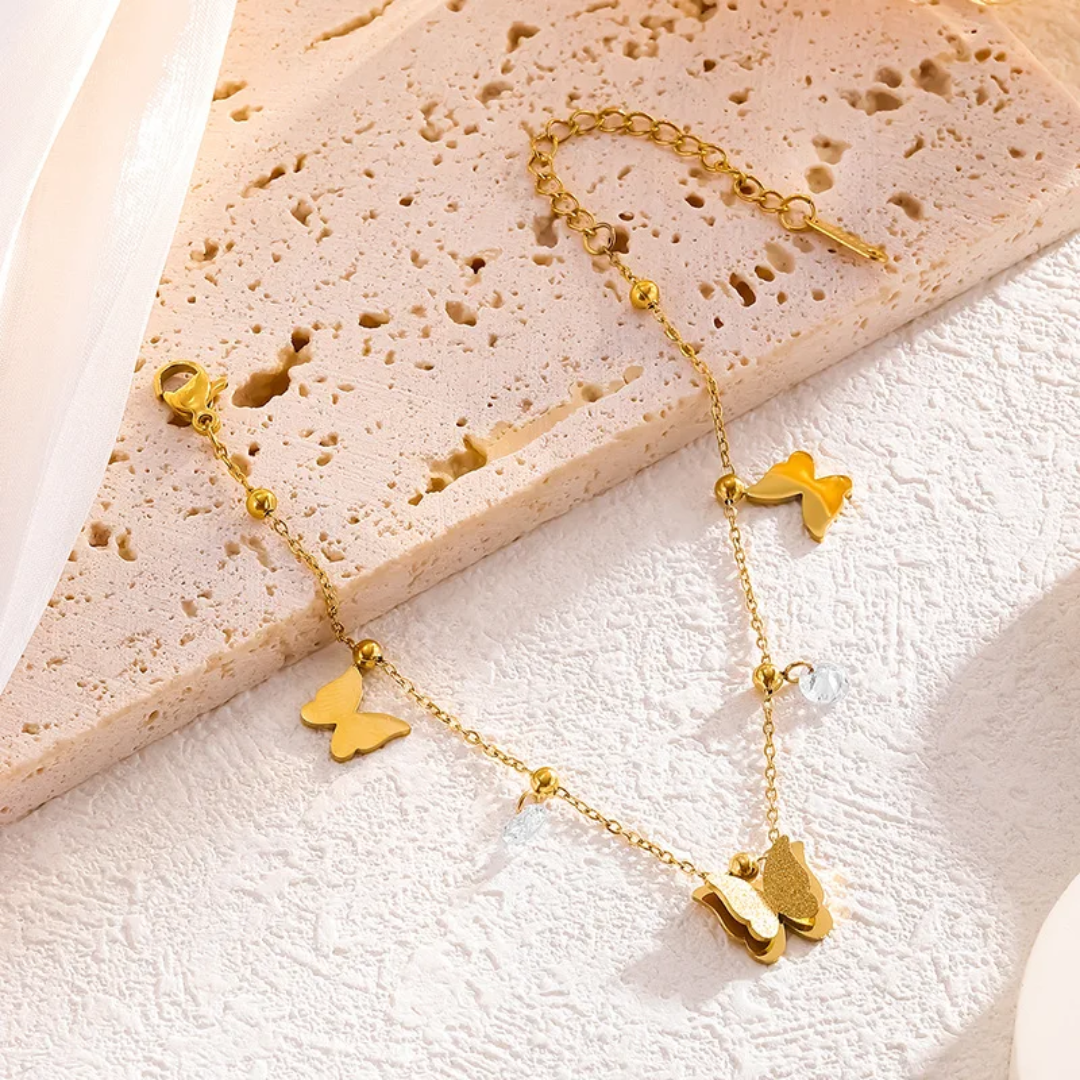 Van Cleef inspired Butterfly Collection Anklets