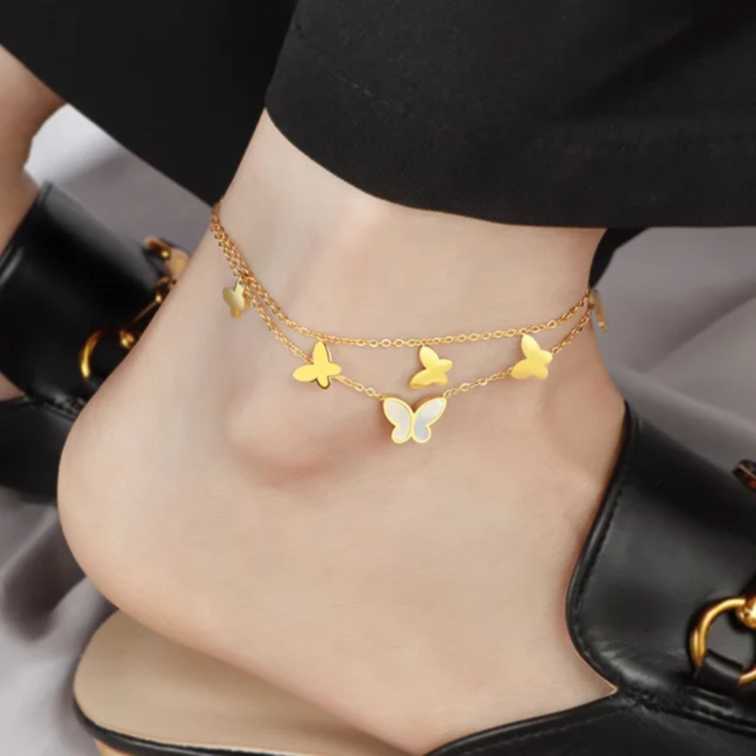 Van Cleef inspired Butterfly Collection Anklets