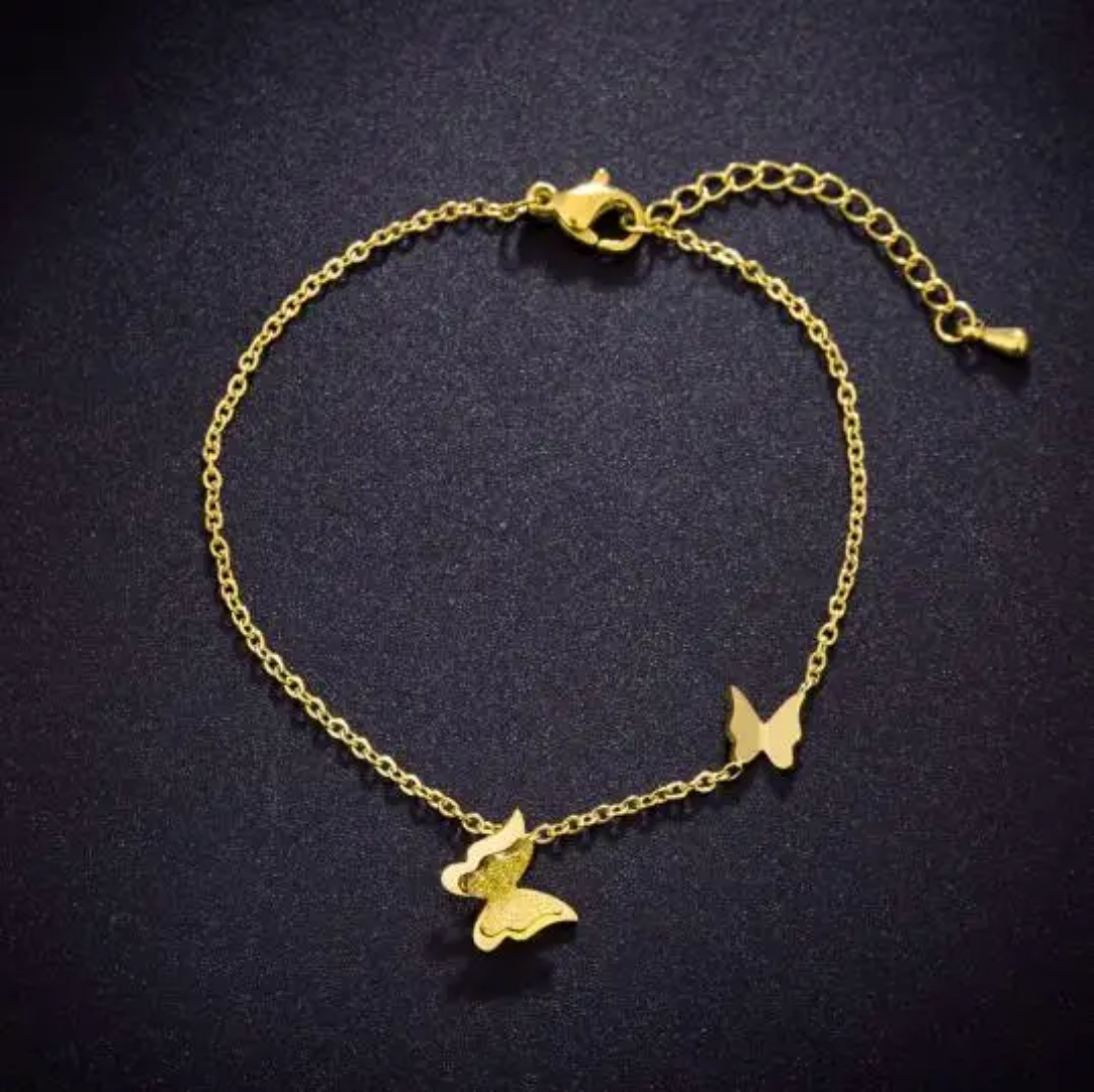 Van Cleef inspired Butterfly Collection Anklets