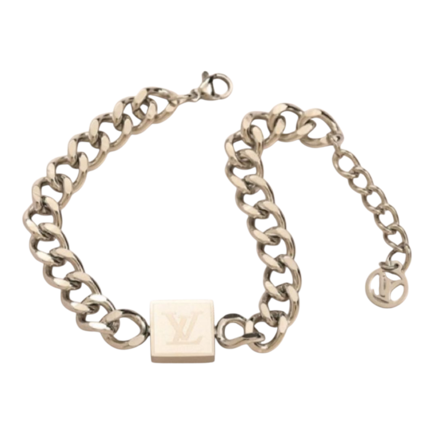 LV inspired Double Sided Cuban Bracelet