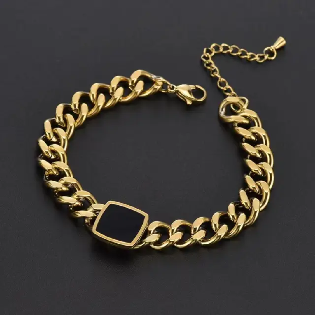 Chunky Cuban Necklace and Bracelet
