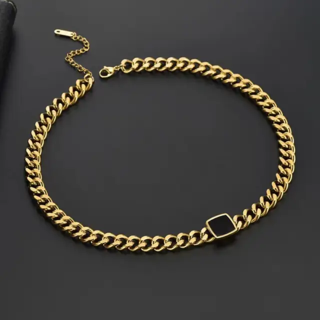 Chunky Cuban Necklace and Bracelet