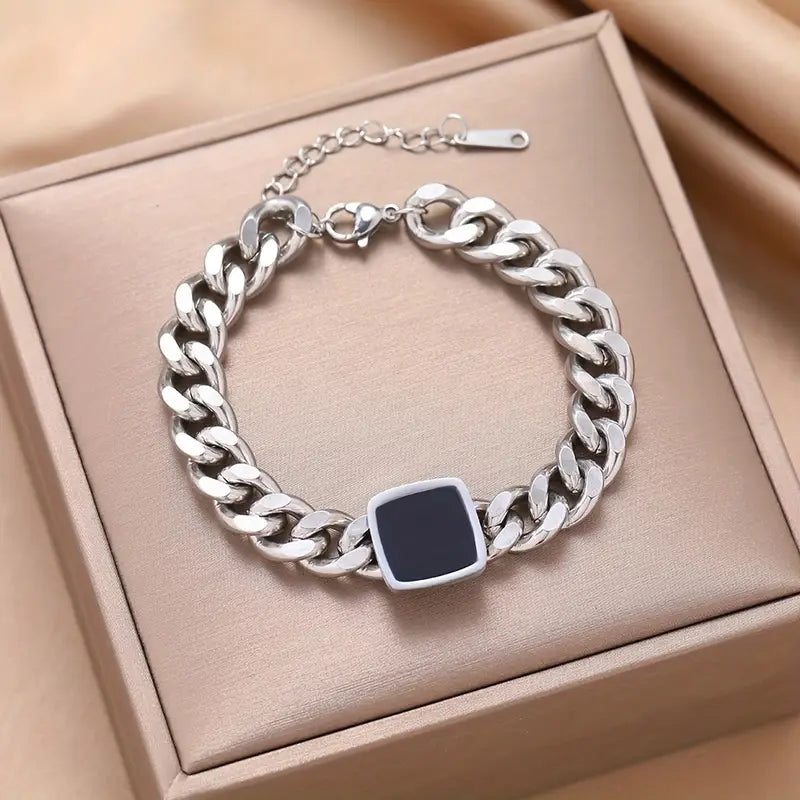 Chunky Cuban Necklace and Bracelet