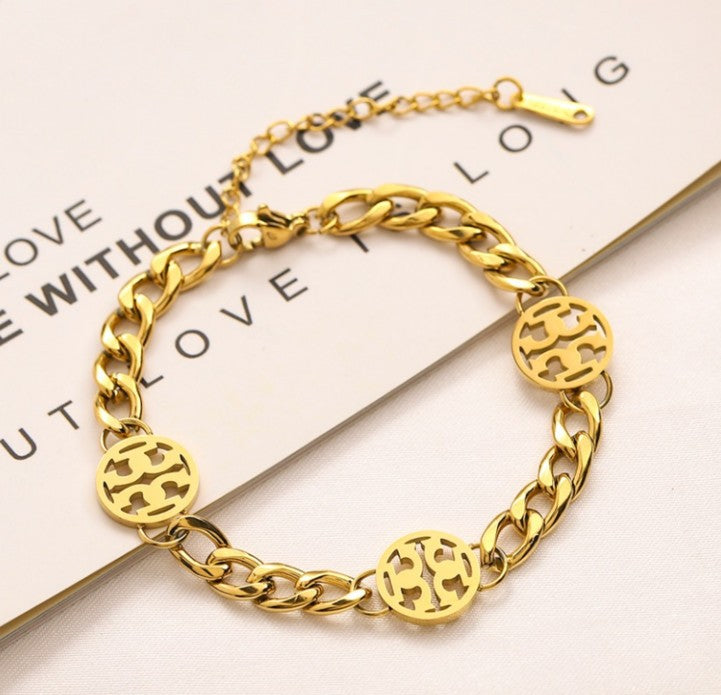 Tory Burch inspired cuban bracelet