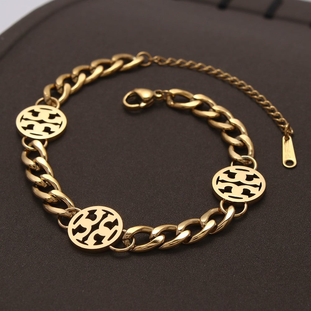 Tory Burch inspired cuban bracelet