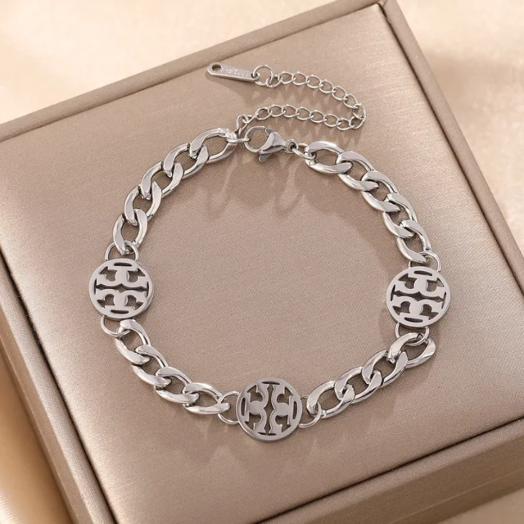 Tory Burch inspired cuban bracelet