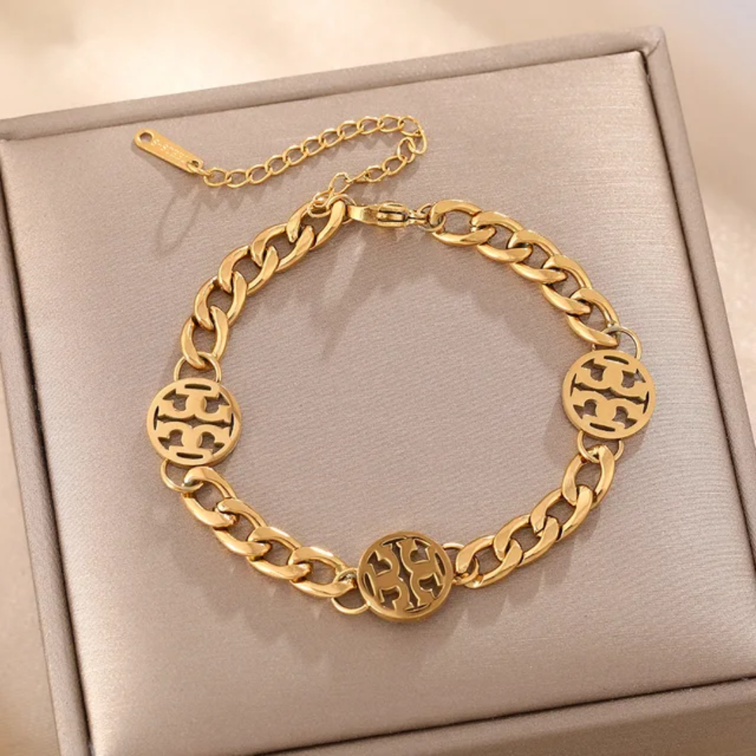 Tory Burch inspired cuban bracelet